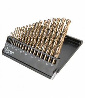 Wiertła do metalu HSS-Co 1.0-10.0 mm, zestaw 19 szt. GTX GRAPHITE 57H089