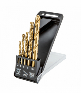 Wiertła do metalu HSS-TiN , 4.0 - 10 mm, zestaw 5 szt. GTX GRAPHITE 57H196
