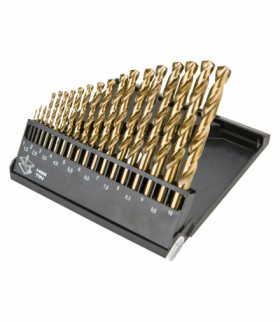 Wiertła do metalu HSS-TiN 1.0-10.0 mm, zestaw 19 szt. GTX GRAPHITE 57H199