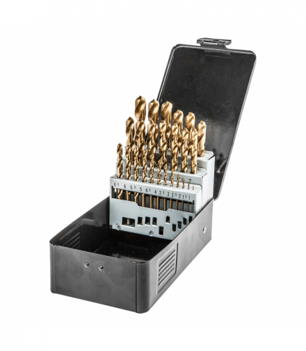 Wiertła do metalu HSS-TiN 1.0-13.0 mm, zestaw 25 szt. GTX GRAPHITE 57H200