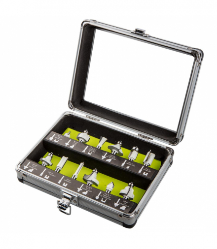 Frezy widiowe, trzpień 8 mm, zestaw 12 szt. GTX GRAPHITE 57H210