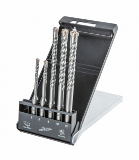 Zestaw wierteł do betonu SDS Plus, quatro, zestaw 5 szt. - 5, 6 x 110 mm + 8, 10, 12 x 160 mm GTX GRAPHITE 57H572