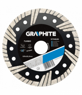 Tarcza diamentowa 125 x 22.2 mm, turbo GTX GRAPHITE 57H626