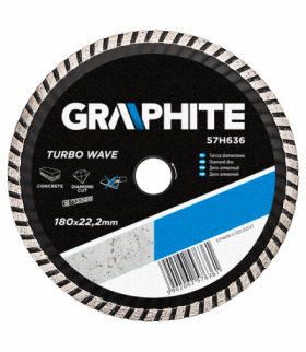Tarcza diamentowa 180 x 22.2 mm, turbo wave GTX GRAPHITE 57H636