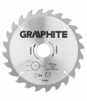 Tarcza do pilarki, widiowa, 185 x 30 mm, 24 zęby GTX GRAPHITE 57H662