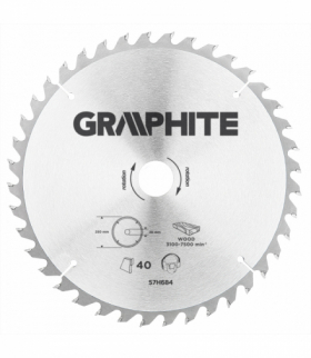 Tarcza do pilarki, widiowa, 250 x 30 mm, 40 zębów GTX GRAPHITE 57H684