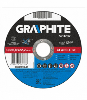 Tarcza tnąca do metalu 125 x 1.0 x 22.2 mm, 41 A60-T-BF GTX GRAPHITE 57H707