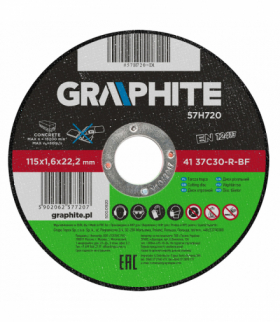 Tarcza tnąca do kamienia 115 x 1.6 x 22.2 mm, 41 37C30-R-BF GTX GRAPHITE 57H720