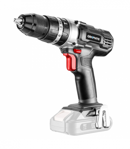 Wiertarko-wkrętarka akumulatorowa z udarem Energy+ 18V, Li-Ion, uchwyt 13 mm, bez akumulatora GTX GRAPHITE 58G010