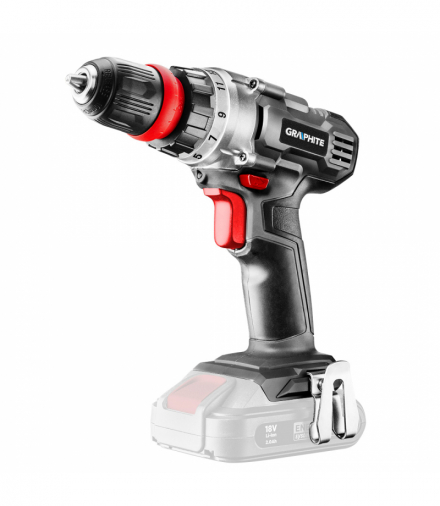 Wiertarko-wkrętarka akumulatorowa Energy+ 18V, Li-Ion, zdejmowany uchwyt 10 mm, bez akumulatora GTX GRAPHITE 58G022