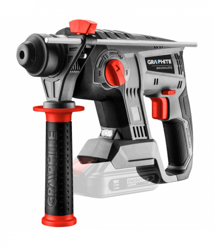 Młotowiertarka akumulatorowa bezszczotkowa Energy+ 18V, Li-Ion, udar 2.2J, bez akumulatora GTX GRAPHITE 58G027