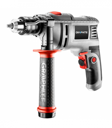 Wiertarka udarowa 550W, uchwyt kluczykowy 13 mm, obroty 0-3000 min?1, walizka GTX GRAPHITE 58G725