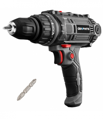 Wiertarko-wkrętarka sieciowa 300W, uchwyt samozaciskowy 10 mm, walizka GTX GRAPHITE 58G793