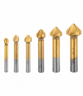 Wiertła fazujące stożkowe pogłębiacze 6.3-20.5 mm, zestaw 6 szt. GTX VERTO 60H822