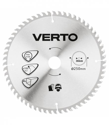 Tarcza do pilarki, widiowa, 250 x 30 mm, 100 zębów, do aluminium GTX VERTO 61H108