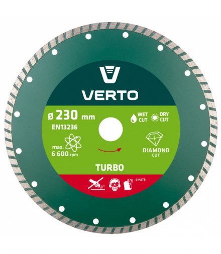 Tarcza diamentowa 230 x 22.2 mm, turbo GTX VERTO 61H2T9