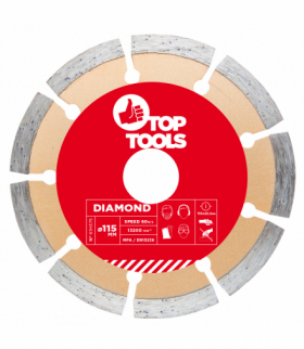 Tarcza diamentowa 115 x 22.2 mm, segmentowa GTX Top Tools 61H315