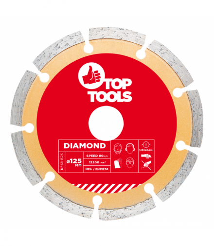 Tarcza diamentowa 125 x 22.2 mm, segmentowa GTX Top Tools 61H325