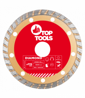 Tarcza diamentowa 115 x 22.2 mm, turbo GTX Top Tools 61H335