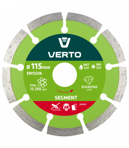 Tarcza diamentowa 115 x 22.2 mm, segmentowa GTX VERTO 61H3S1