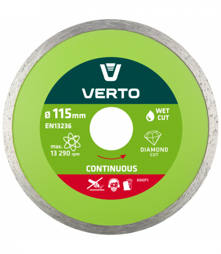 Tarcza diamentowa 115 x 22.2 mm, pełna GTX VERTO 61H3T1