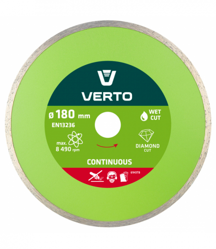 Tarcza diamentowa 180 x 22.2 mm, pełna GTX VERTO 61H3T8