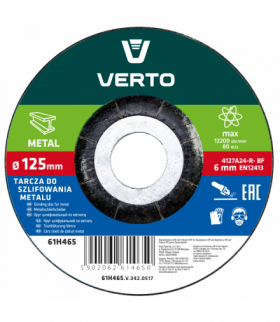 Tarcza szlifierska do metalu 125 x 6.0 x 22.2 mm GTX VERTO 61H465