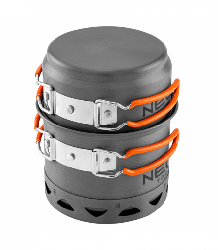 Garnki turystyczne 2w1 z radiatorem + torba GTX NEO Tools 63-144