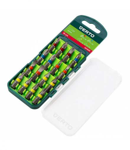 Zestaw bitów 16 szt., 25 mm - 3 x PH, 3 x PZ, 4 x SL, 6 x TX GTX VERTO 66H600