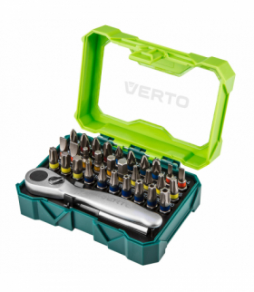 Zestaw bitów 32 szt., 25 mm - 4 x PH, 4 x PZ, 4 x SL, 4 x HEX, 7 x TX, 7 x TT + grzechotka do bitów GTX VERTO 66H622