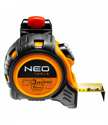 Miara zwijana stalowa 3 m x 16 mm, autostop, zaczep GTX NEO Tools 67-203