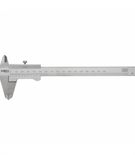 Suwmiarka z certyfikatem DIN, 150 mm, stal nierdzewna GTX NEO Tools 75-001