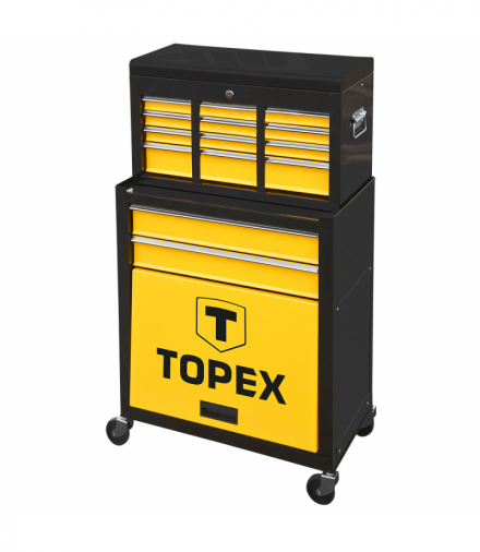 Szafka narzędziowa, 2 szuflady, duża półka, nadstawka GTX TOPEX 79R500