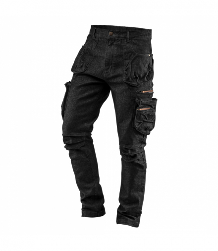 Spodnie robocze 5-kieszeniowe DENIM, czarne, rozmiar XS GTX NEO Tools 81-233-XS