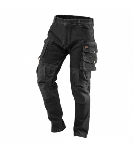 Spodnie robocze DENIM, czarne, rozmiar XL GTX NEO Tools 81-236-XL