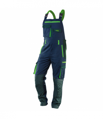 Ogrodniczki robocze PREMIUM, 62% bawełna, 35% poliester, 3% elastan, rozmiar L GTX NEO Tools 81-246-L