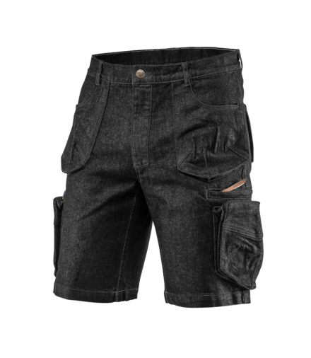 Krótkie spodenki robocze DENIM, czarne, rozmiar S GTX NEO Tools 81-273-S