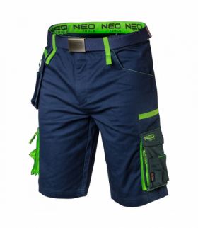 Krótkie spodenki PREMIUM, 62% bawełna, 35% poliester, 3% elastan, rozmiar XXL GTX NEO Tools 81-276-XXL