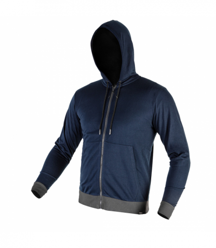 Bluza rozpinana z kapturem COMFORT, granatowa, rozmiar XL GTX NEO Tools 81-513-XL