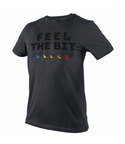 T-shirt z nadrukiem, FEEL THE BIT, rozmiar L GTX NEO Tools 81-641-L