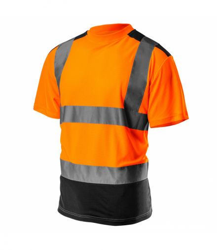 T-shirt ostrzegawczy, ciemny dół, pomarańczowy, rozmiar S GTX NEO Tools 81-731-S