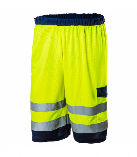 Krótkie spodenki ostrzegawcze, żółte, siatkowe, rozmiar XXL GTX NEO Tools 81-782-XXL