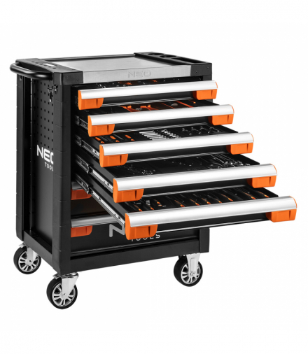 Szafka narzędziowa 7 szuflad PRO, 174 elementy GTX NEO Tools 84-220+G