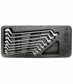 Klucze oczkowe odgięte 6-22 mm, zestaw 8 szt., wkładka GTX NEO Tools 84-233