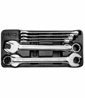 Klucze płasko-oczkowe 20-32 mm, zestaw 8 szt., wkładka GTX NEO Tools 84-235