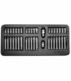 Końcówki wkrętakowe 30-75 mm, zestaw 40 szt., wkładka GTX NEO Tools 84-236