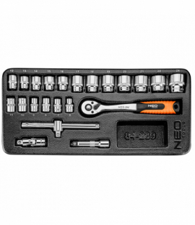 Klucze nasadowe 3/8", zestaw 22 szt., wkładka GTX NEO Tools 84-239
