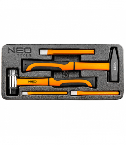 Młotki i przecinaki, zestaw 5 szt., wkładka GTX NEO Tools 84-242