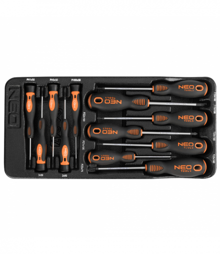 Wkrętaki PZ, TX, precyzyjne, zestaw 12 szt., wkładka GTX NEO Tools 84-247