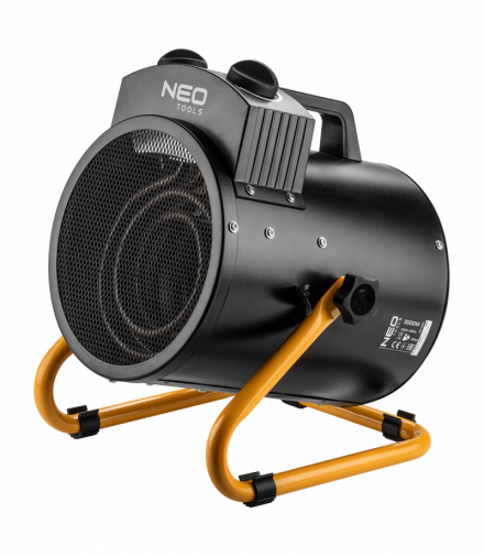 Nagrzewnica elektryczna 3kW przemysł, regulacja ustawienia, IPX4 GTX NEO Tools 90-068